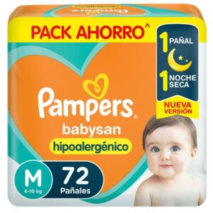 PAÑAL PAMPERS BABYSAN TALLE M x 72u.