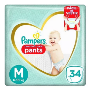 PAÑAL PAMPERS PREMIUM CARE PANTS TALLE  M x 34u.