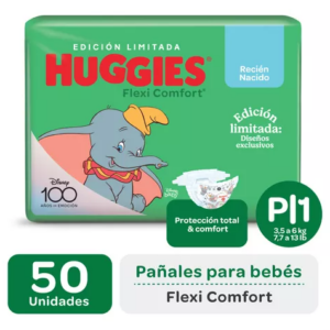 PAÑAL HUGGIES FLEXI COMFORT TALLE P x 50u.