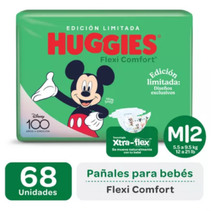 PAÑAL HUGGIES FLEXI COMFORT TALLE M x 68u.