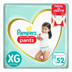 PAÑAL PAMPERS PREMIUM CARE PANTS TALLE XG x 52u.