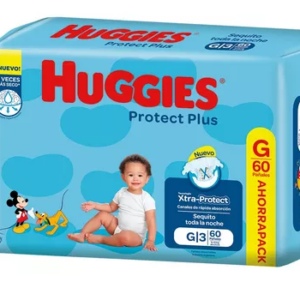 PAÑAL HUGGIES PROTECT PLUS TALLE G x 60u.