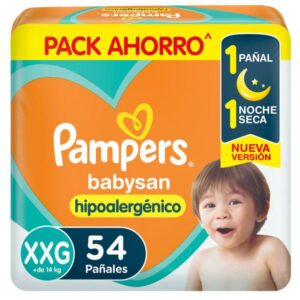 PAÑAL PAMPERS BABYSAN TALLE XXG x 54u.