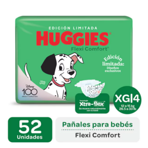 PAÑAL HUGGIES FLEXI COMFORT TALLE XG x 52u.