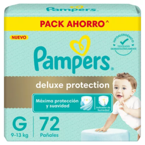 PAÑAL PAMPERS DELUXE PROTECTION TALLE G x 72u.