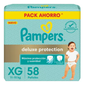 PAÑAL PAMPERS DELUXE PROTECTION TALLE XG x 58u.