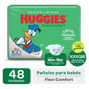 PAÑAL HUGGIES FLEXI COMFORT TALLE XXXG x 48u.