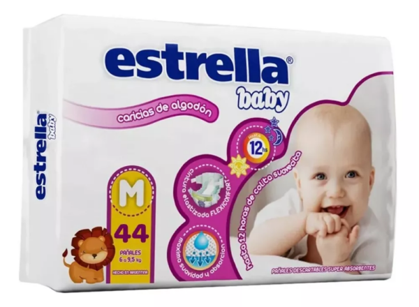 PAÑAL ESTRELLA TALLE M x 44u.