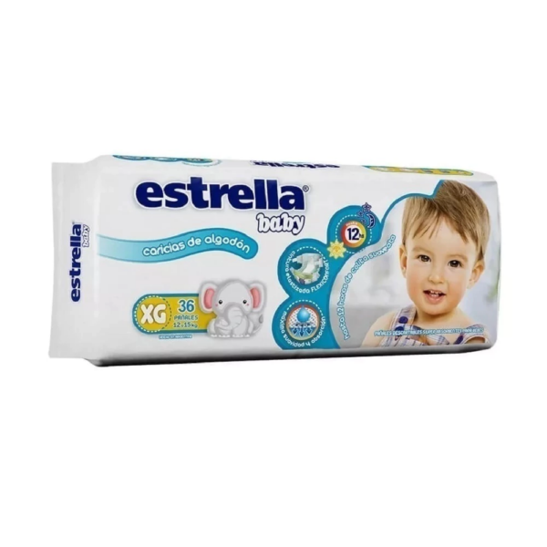 PAÑAL ESTRELLA TALLE XG x 36u.