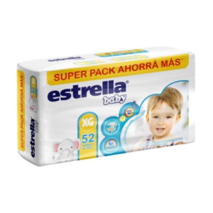 PAÑAL ESTRELLA TALLE XG x 52u.
