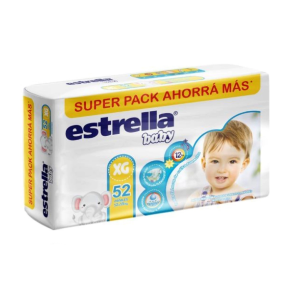PAÑAL ESTRELLA TALLE XG x 52u.
