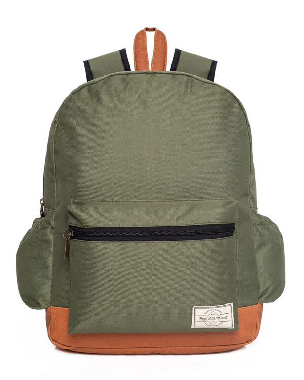 MOCHILA GABARDINA VERDE MILITAR HAPPY LITTLE MOMENTS
