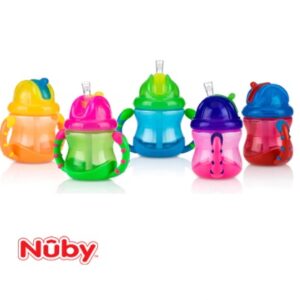 NUBY VASO CON MANIJA Y SORBETE 240ML