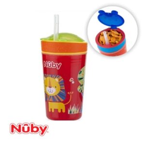 NUBY VASO CON PORTA CEREALES ANTIDERRAME 240ML
