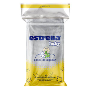 PAÑOS DE ALGODON CHICO x 40u. ESTRELLA
