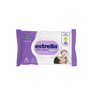 TOALLITAS HUMEDAS VIOLETA x 50u. ESTRELLA