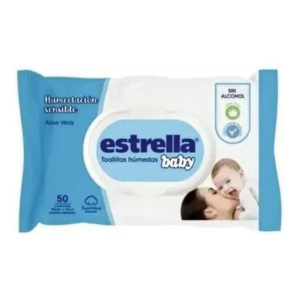 TOALLITAS HUMEDAS AZUL x 50u. ESTRELLA