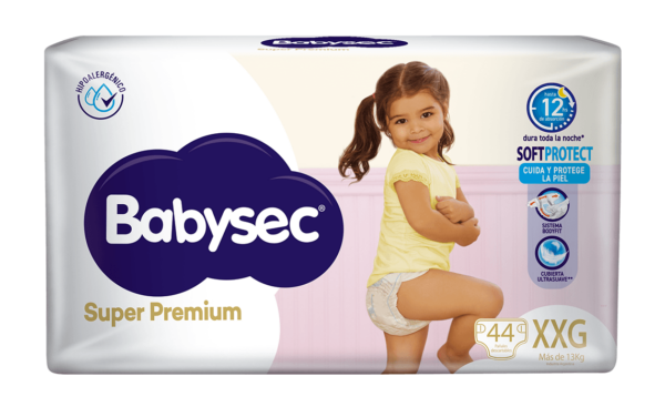 PAÑAL BABYSEC SUPER PREMIUM TALLE XXG x 44u.
