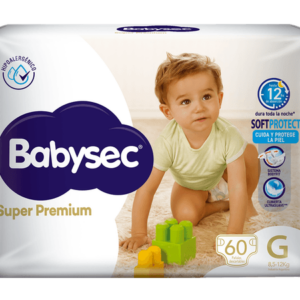 PAÑAL BABYSEC SUPER PREMIUM TALLE G x 60u.