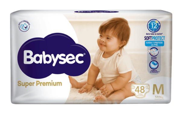 PAÑAL BABYSEC SUPER PREMIUM TALLE M x 48u.
