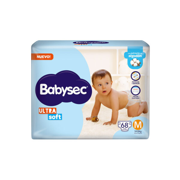 PAÑAL BABYSEC ULTRASEC TALLE M x 68u.