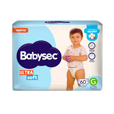 PAÑAL BABYSEC ULTRASEC TALLE G x 60u.