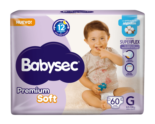 PAÑAL BABYSEC PREMIUM TALLE G x 60u.
