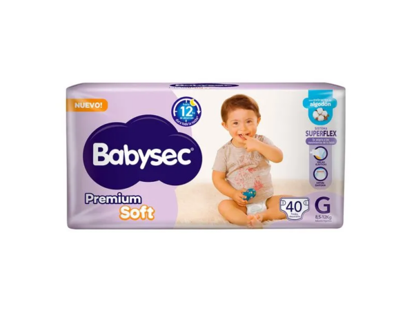 PAÑAL BABYSEC PREMIUM TALLE G x 40u.
