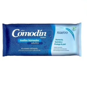 TOALLITAS HUMEDAS ADULTOS x 60u. COMODIN