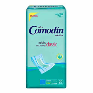 PAÑAL ADULTO CLASICO COMODIN G x 20u.