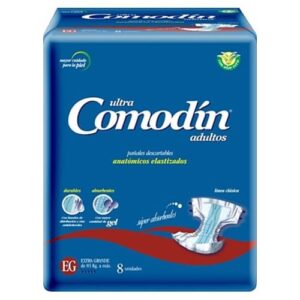 PAÑAL ADULTO COMODIN ANATOMICO EG x 8u.