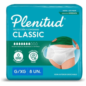 ROPA INTERIOR PANTS CLASSIC G/XG x 8u. PLENITUD
