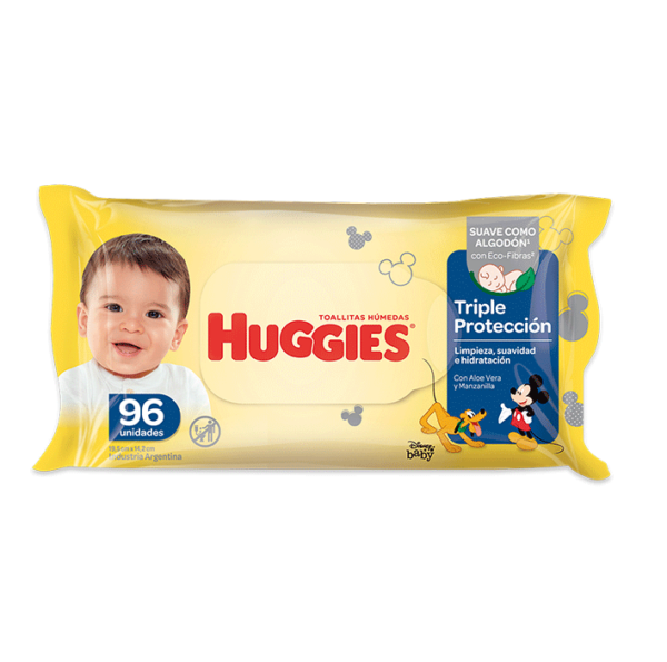 TOALLITAS HUMEDAS TRIPLE PROTECCION x 96u. HUGGIES