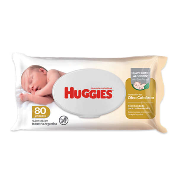 TOALLITAS HUMEDAS OLEO CALCAREO x 80u. HUGGIES