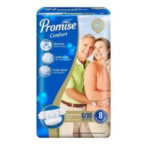 PAÑAL ADULTO PROMISE CONFORT G/XG x 8u.