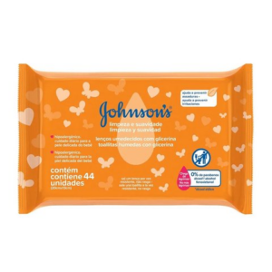 TOALLITAS HUMEDAS LIMPIEZA Y SUAVIDAD x 44u. JOHNSONS