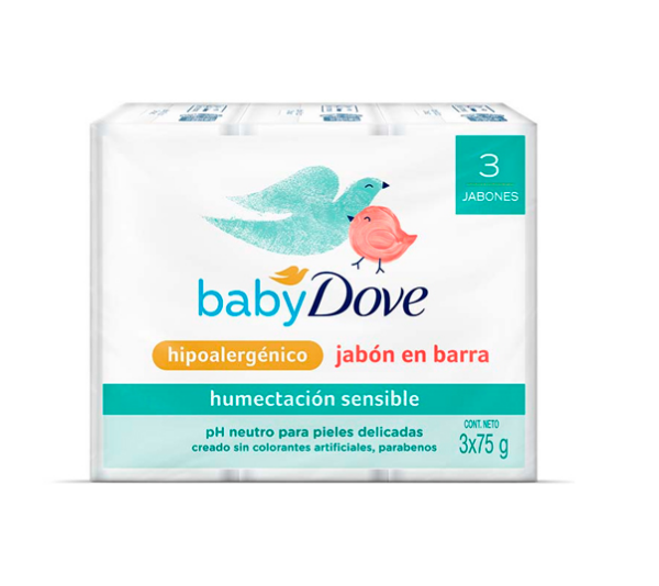JABON EN BARRA HUMECTACION SENSIBLE BABY DOVE