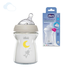 MAMADERA NATURAL FEELING VIDRIO 250ML 0M+