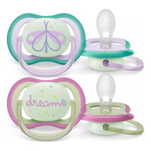 AVENT SCF376/19 CHUPETE ULTRA AIR DECO NIGHT TIME LUMINOSO X2 (0-6M) NENA