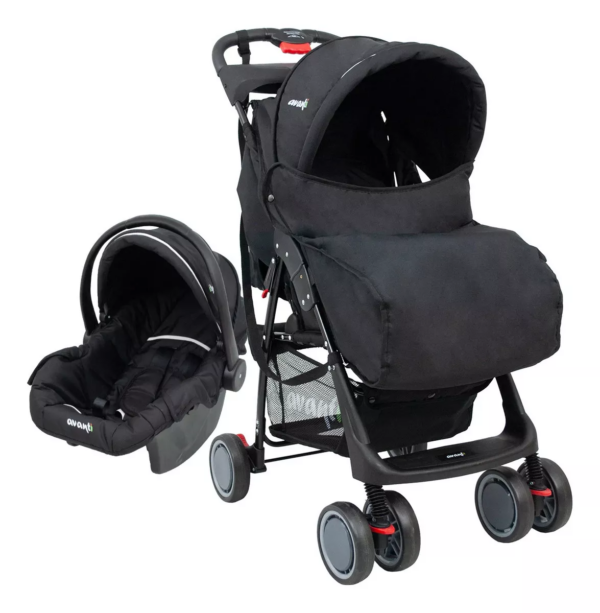 COCHECITO CUNA BEBE TRAVEL SYSTEM AVANTI CON HUEVITO NEGRO