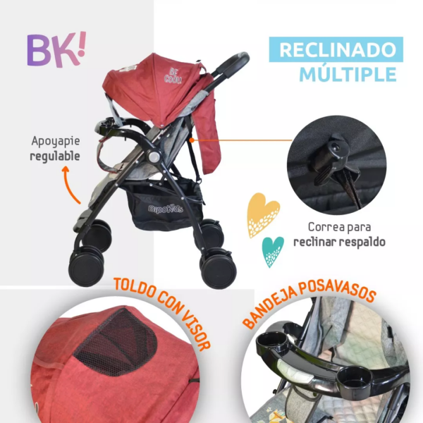 COCHECITO DE PASEO BIPOKIDS CON CALCO DE PERROS - Imagen 5