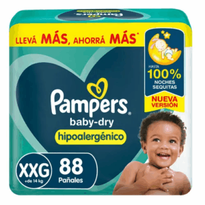 PAÑAL PAMPERS BABY DRY TALLE XXG x 88u.