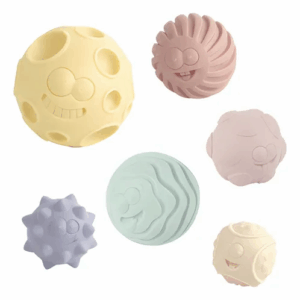 SET X6 PELOTAS ESTIMULACION SENSORIAL TEXTURADAS BABY FAVORITE