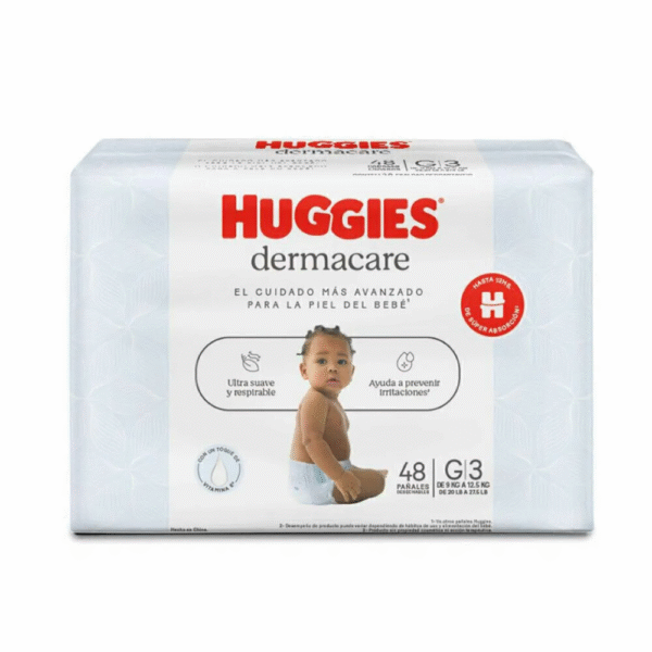PAÑAL HUGGIES DERMACARE TALLE G x 48u.