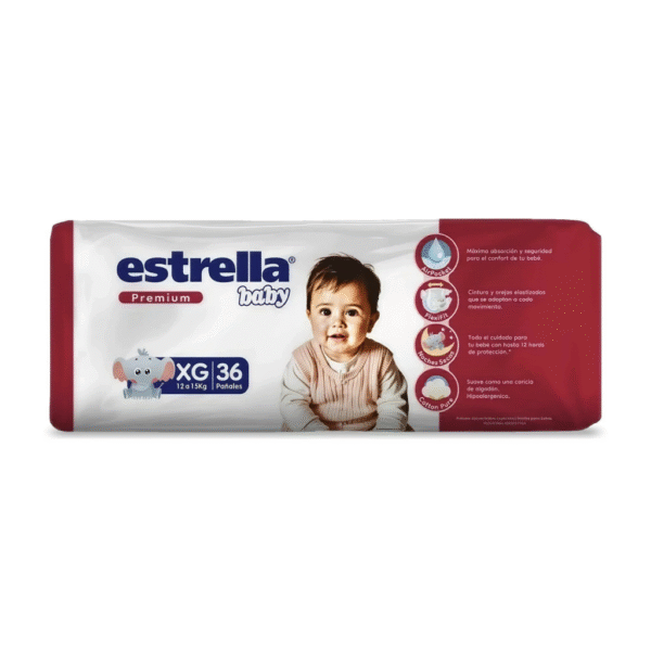 PAÑAL ESTRELLA PREMIUM TALLE XG x 36u.