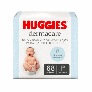 PAÑAL HUGGIES DERMACARE TALLE P x 68u.