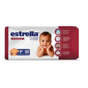 PAÑAL ESTRELLA PREMIUM TALLE P x 30u.